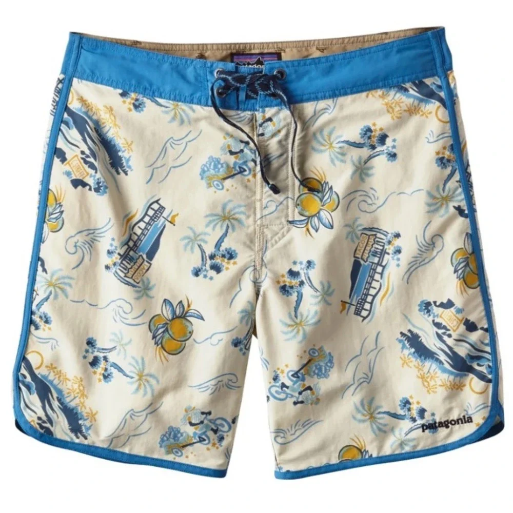 Patagonia wavefarer Board Shorts 36 c-street toasted white Tropical Surf swim